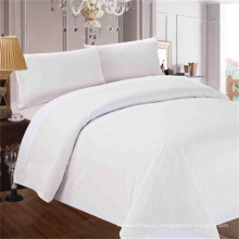 Hotel 4 piezas de cuatro estaciones conjunto de sábanas de algodón blanco juego de cama de satén
